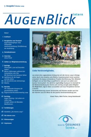 Titelblatt der Zeitschrift AugenBlick 07 aus 2009